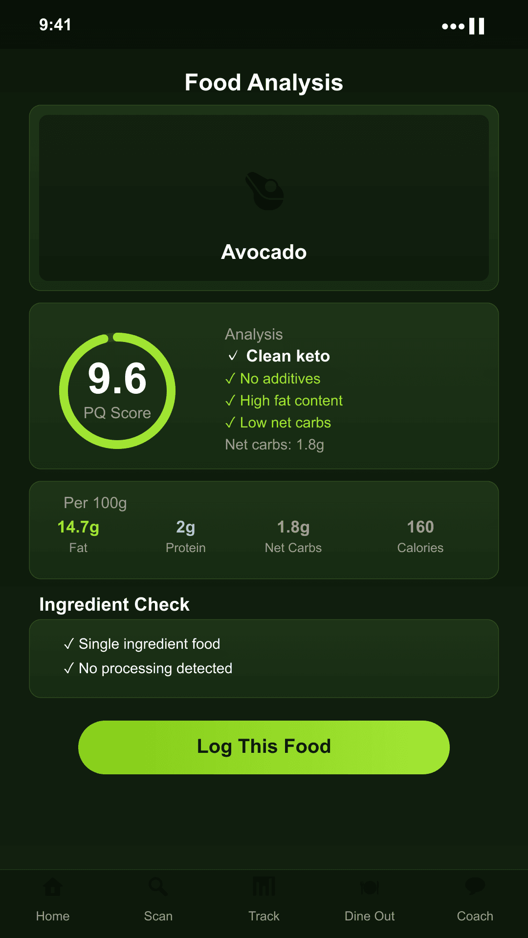 Scan food labels and barcodes